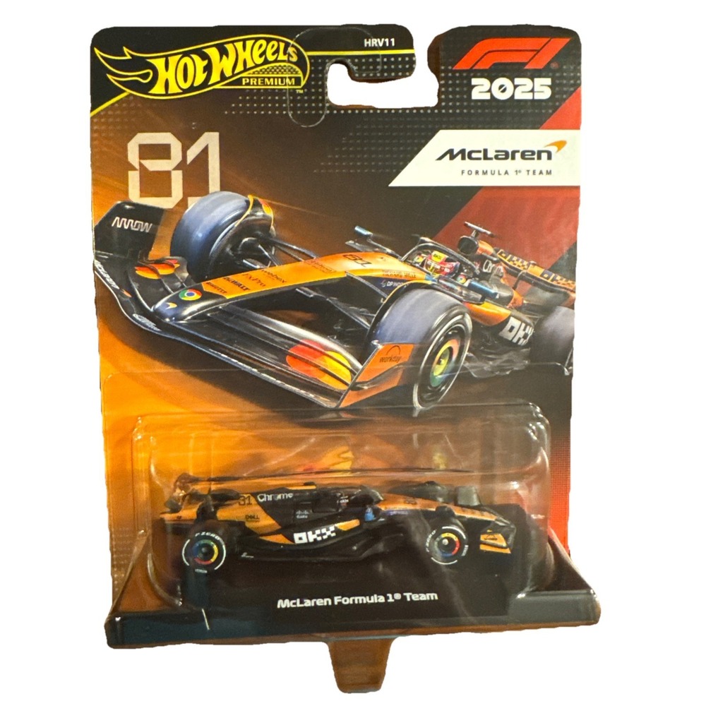2025 Hot Wheels Premium F1 McLaren Formula 1 Team #4 Lando Norris Diecast Car